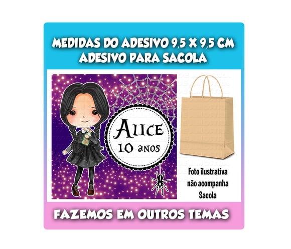 Adesivo para Sacolinha Surpresa Wandinha Addams
