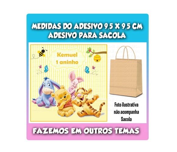 Adesivo para Sacolinha Surpresa Ursinho Pooh