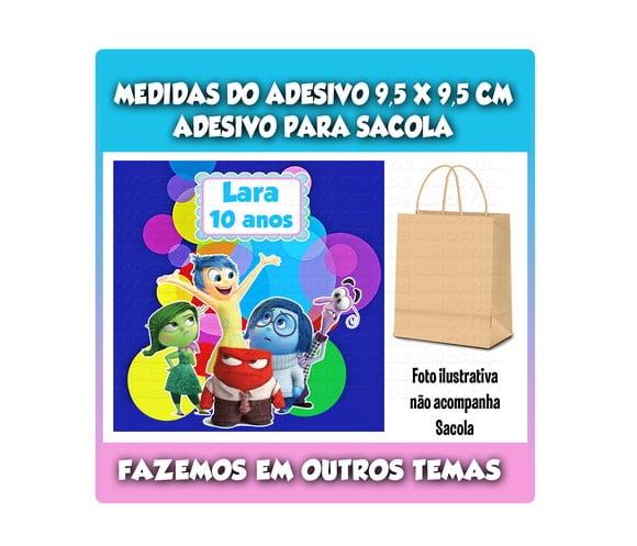 Adesivo para Sacola Sacolinha Surpresa Kraft Divertidamente