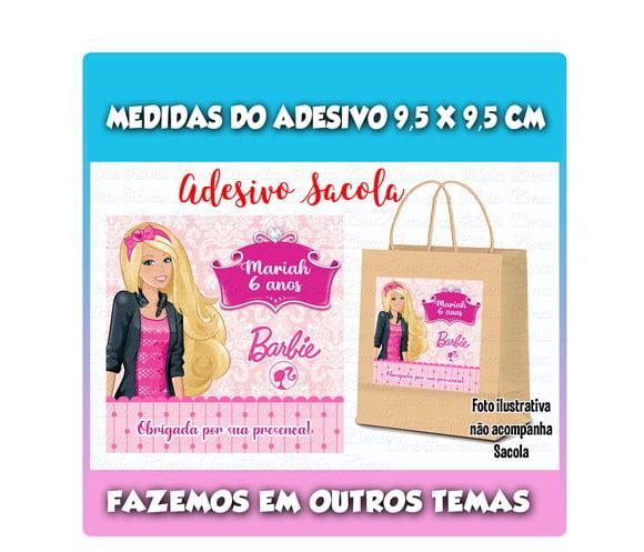 Adesivo para Sacolinha Surpresa Barbie
