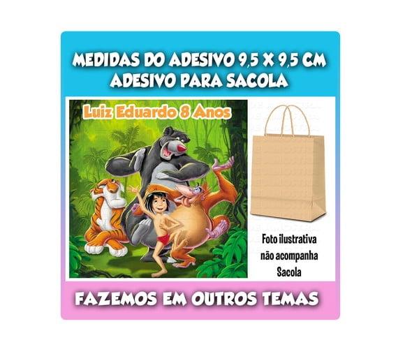 Adesivo para Sacolinha Surpresa Kraft Mogli o Menino Lobo