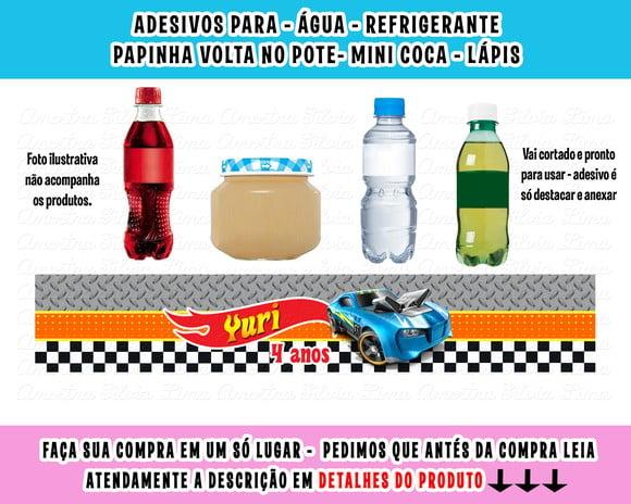 Adesivos, Água, Refrigerante, Papinha, Caçulinha, Hot Wheels