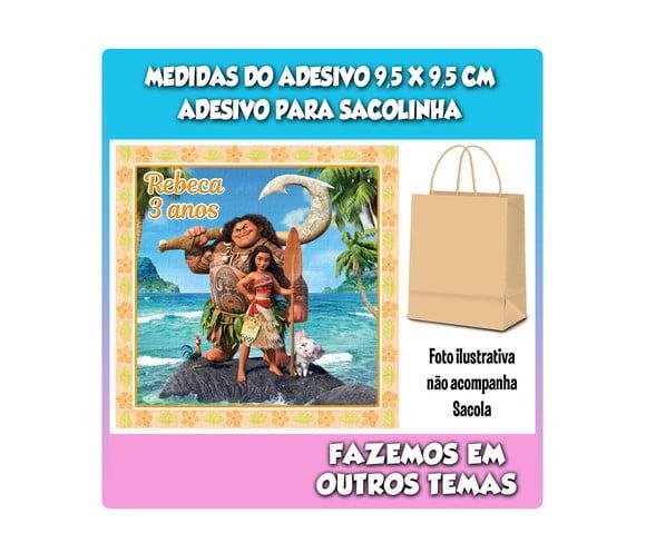 Adesivo para Sacolinha Surpresa Moana