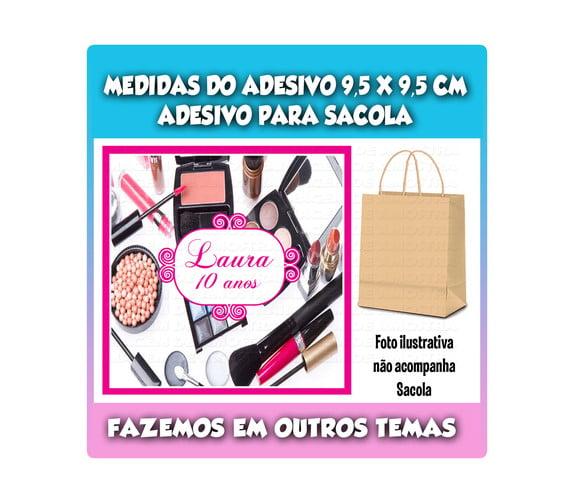 Adesivo para Sacolinha Surpresa Kraft Maquiagem