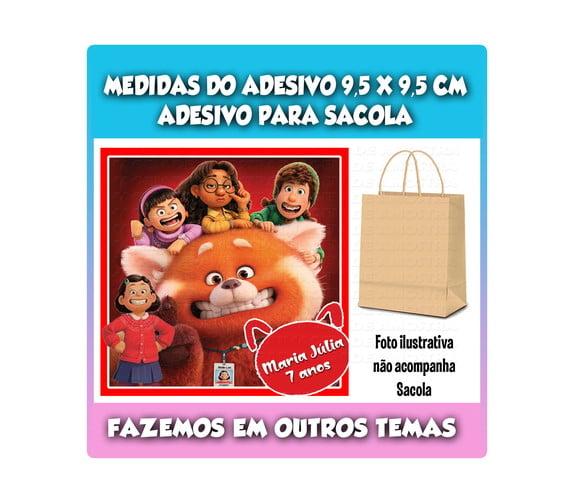 Adesivo para Sacolinha Surpresa Red Crescer É Uma Fera