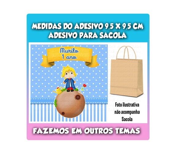 Adesivo para Sacolinha Surpresa Kraft Pequeno Príncipe