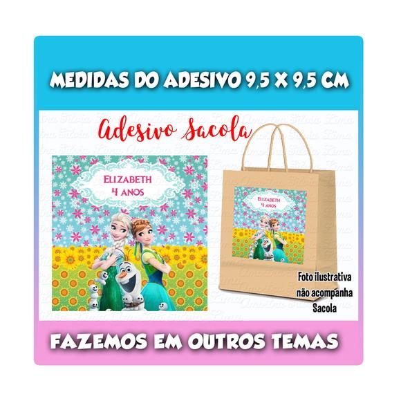Adesivo para Sacola Sacolinha Surpresa Kraft Frozen Fever