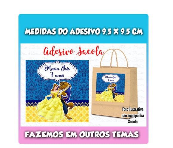 Adesivo para Sacolinha Surpresa a Bela e a Fera
