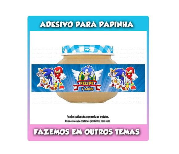 Adesivo para Potinho de Papinha Sonic