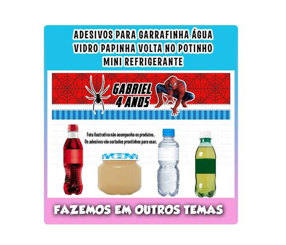 Adesivos para Água Refrigerante Papinha Homem Aranha