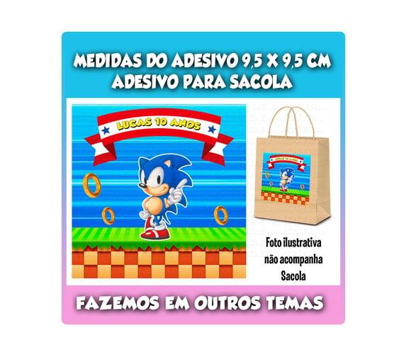 Adesivo para Sacolinha Surpresa Sonic
