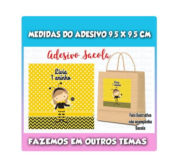 Adesivo para Sacolinha Surpresa Abelhinha