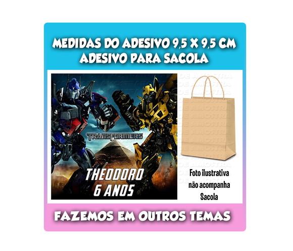 Adesivos para Sacolinha Surpresa Transformes