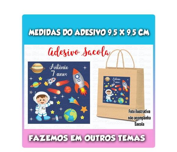 Adesivo para Sacolinha Surpresa Planetas Galáxia