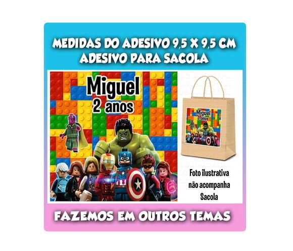 Adesivo para Sacolinha Surpresa Lego Vingadores
