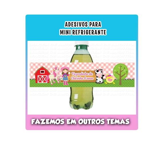 Adesivo Refrigerante Caçulinha Fazendinha Rosa