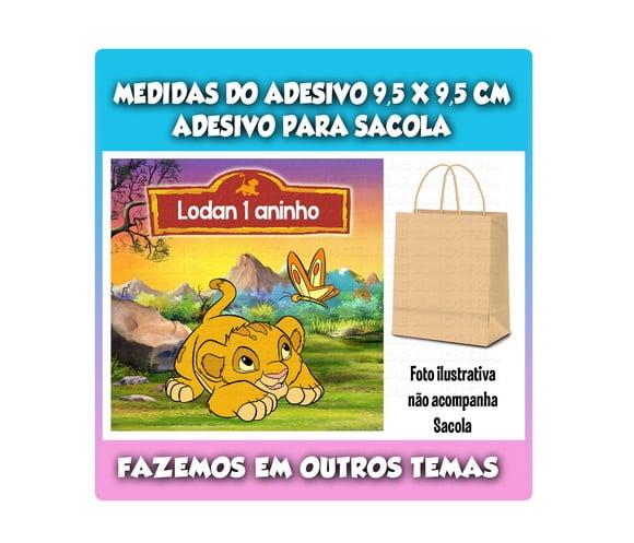 Adesivo para Sacolinha Surpresa Rei Leão Baby Simba