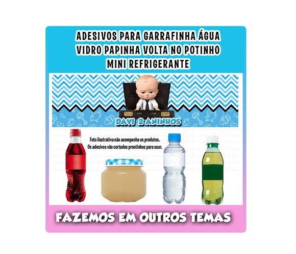 Adesivos Água, Refrigerante, Papinha, Poderoso Chefinho