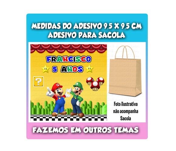 Adesivo para Sacolinha Surpresa Super Mario Bros