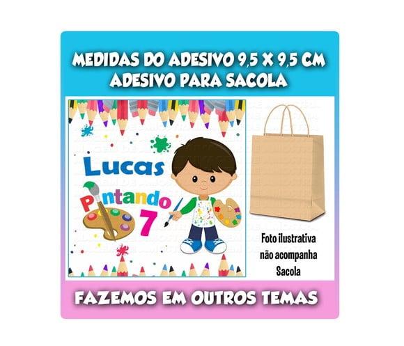 Adesivo para Sacolinha Surpresa Pintando o 7