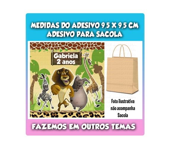 Adesivo para Sacolinha Surpresa Madagascar