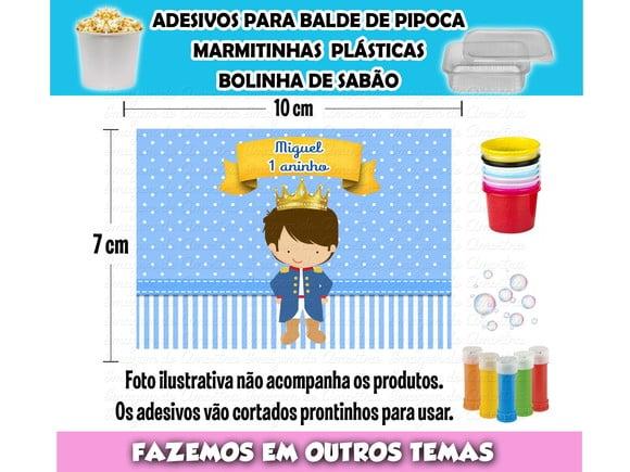 Adesivo Pequeno Príncipe Balde Pipoca Bolinha Sabão Marmitin
