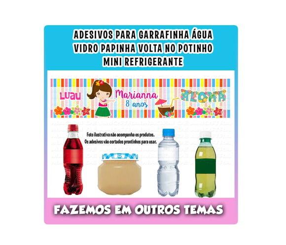 Adesivos Água Refrigerante Papinha Caçulinha Festa Havaiana