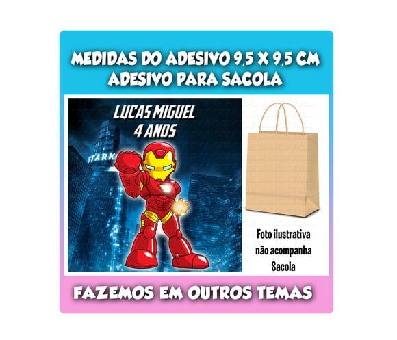 Adesivo para Sacolinha Surpresa Homem de Ferro