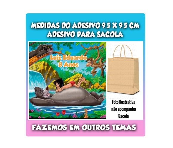 Adesivo para Sacolinha Surpresa Kraft Mogli o Menino Lobo