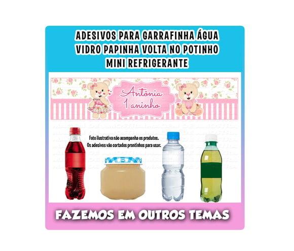 Adesivos Água, Refrigerante, Papinha, Ursinha Princesa Rosa