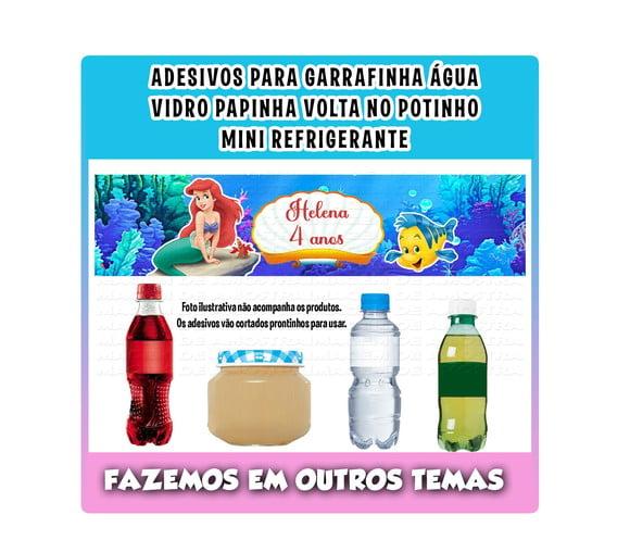Adesivos a Pequena Sereia Ariel Água, Refrigerante, Papinha