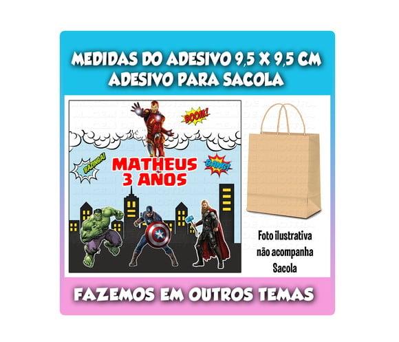 Adesivo para Sacolinha Surpresa Vingadores