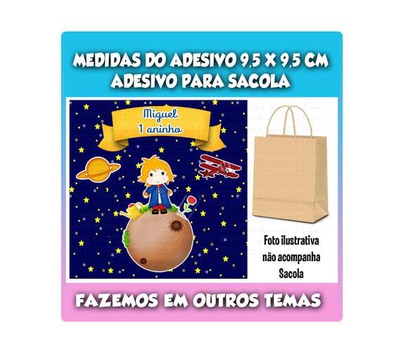 Adesivo para Sacolinha Surpresa Kraft Pequeno Príncipe