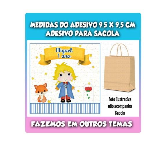 Adesivo para Sacolinha Surpresa Kraft Pequeno Príncipe