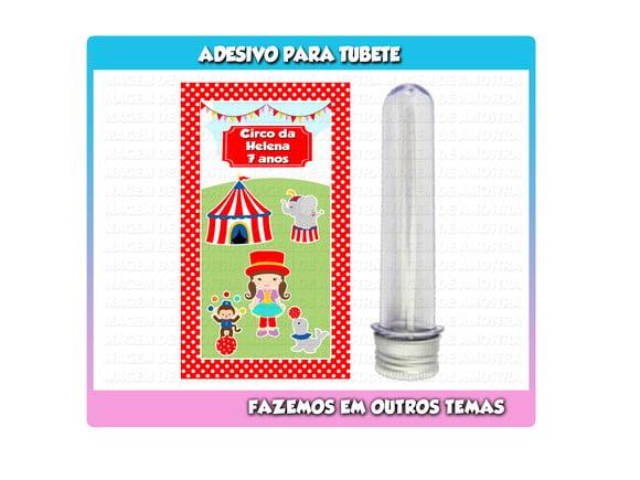 Adesivo para Tubete Circo