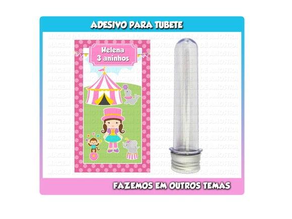 Adesivo para Tubete Circo Rosa