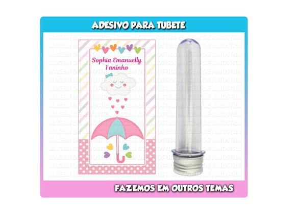 Adesivo para Tubete Chuva de Amor