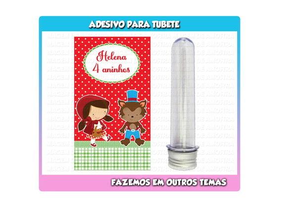 Adesivo para Tubete Chapeuzinho Vermelho