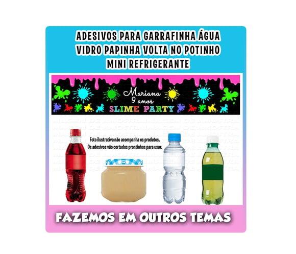 Adesivos Água, Refrigerante, Papinha, Caçulinha Festa Slime