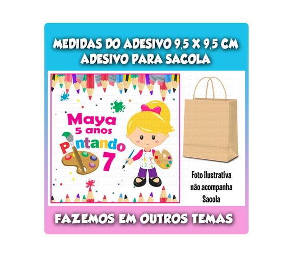 Adesivo para Sacolinha Surpresa Pintando o 7