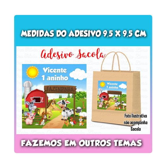 Adesivo para Sacolinha Surpresa Fazendinha