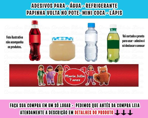 Adesivos Água, Refrigerante, Papinha, Red Crescer É Uma Fera