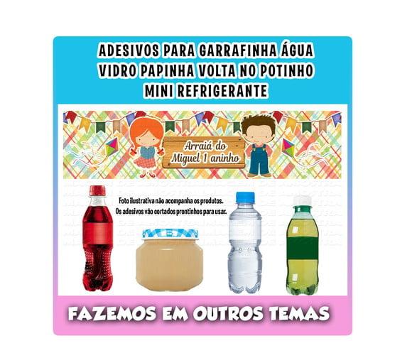 Adesivos Festa Junina Arraiá para Água Refrigerante Papinha