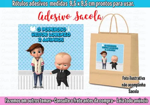 Adesivo para Sacolinha Surpresa Poderoso Chefinho