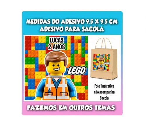 Adesivo para Sacolinha Surpresa Lego