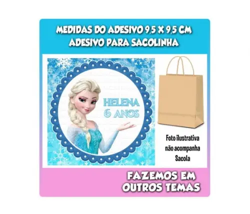 Adesivo para Sacolinha Surpresa Frozen