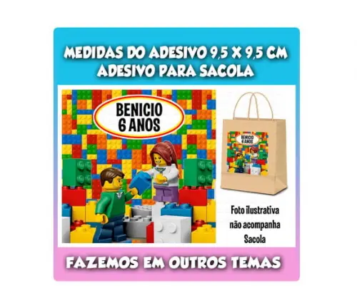 Adesivo para Sacolinha Surpresa Lego