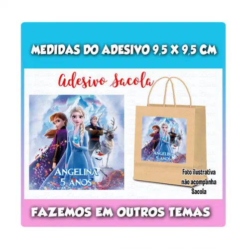 Adesivo para Sacolinha Surpresa Frozen 2
