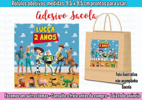 Adesivo para Sacolinha Surpresa Toy Story