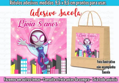 Adesivo Sacolinha Surpresa Spidey Aranh Amigos Espetaculares